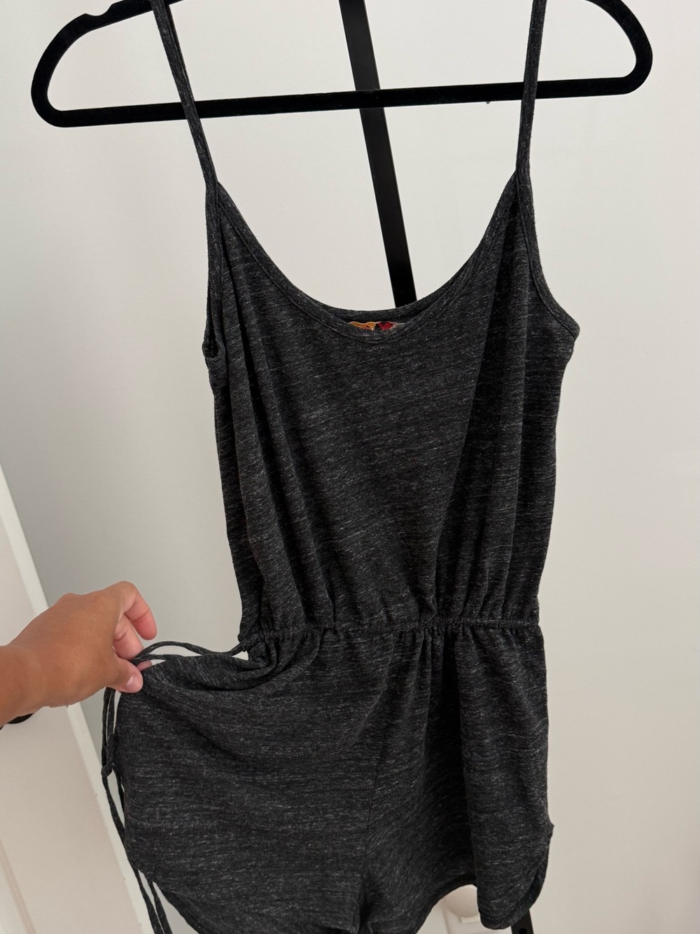 Nation Charcoal gray Romper with Drawstring Waist size 2